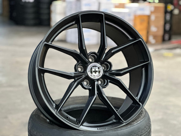 New 19X9 ET35 HRE FF21 Rim (4 wheel) Matt Black 5X112