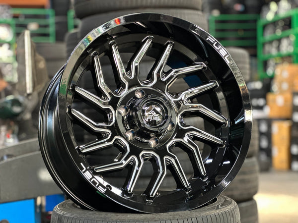 New 20X10 ET-18 Fuel Hurricane Rim (4 wheel) Gloss Black 6X139.7