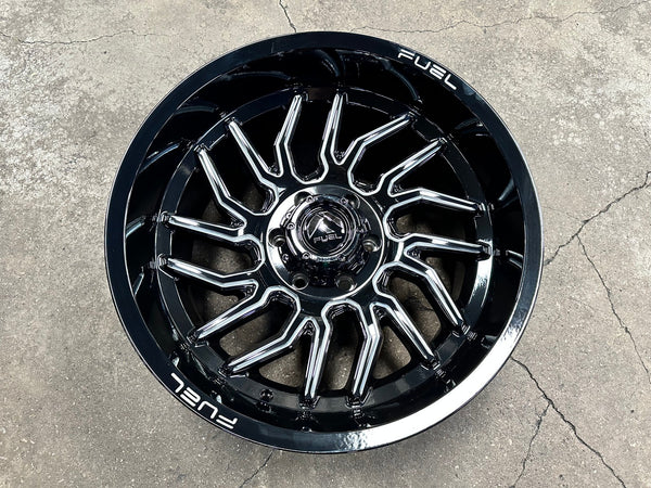 New 20X10 ET-18 Fuel Hurricane Rim (4 wheel) Gloss Black 6X139.7