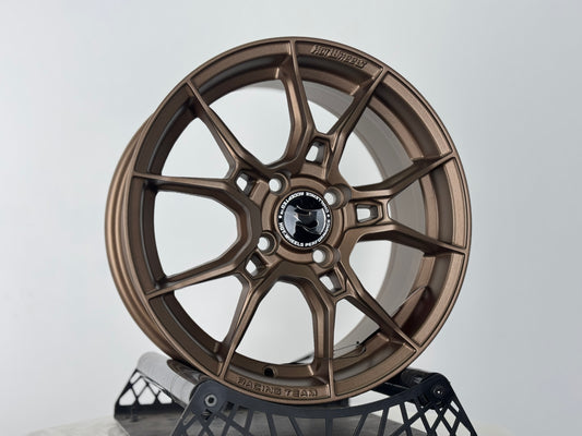 New 15X6.5 ET40 Hotwheels HW02 Rim (4 wheel) Matt Bronze 4X100
