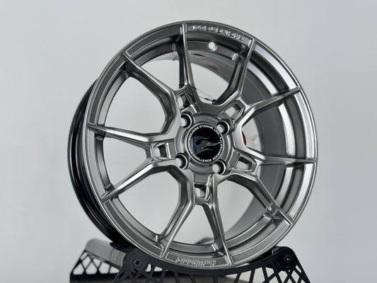 New 15X6.5 ET40 Hotwheels HW02 Rim (4 wheel) Diamond Black 4X100