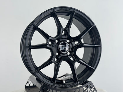 New 16X7 ET40 Hotwheels HW02 Rim (4 wheel) Matt Black 4X100