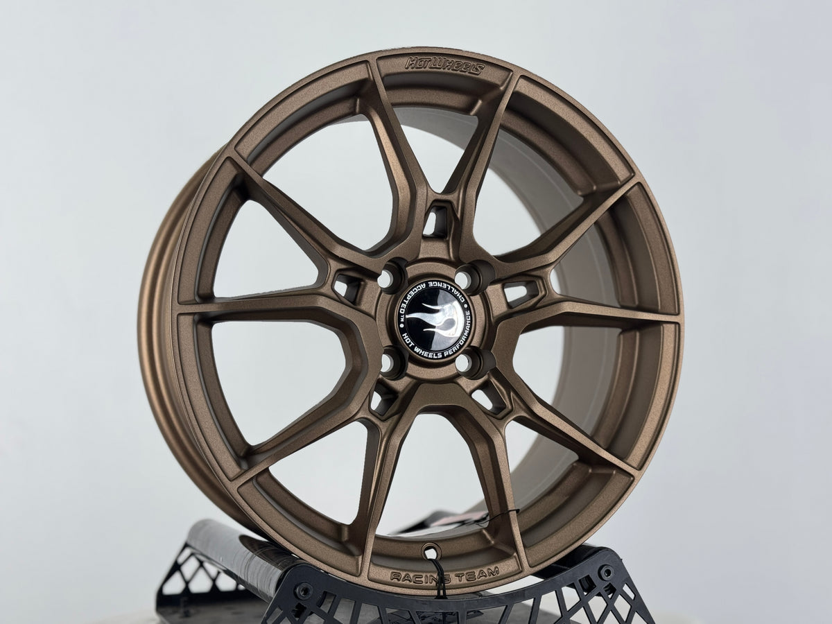 New 16X7 ET40 Hotwheels HW02 Rim (4 wheel) Matt Bronze 4X100