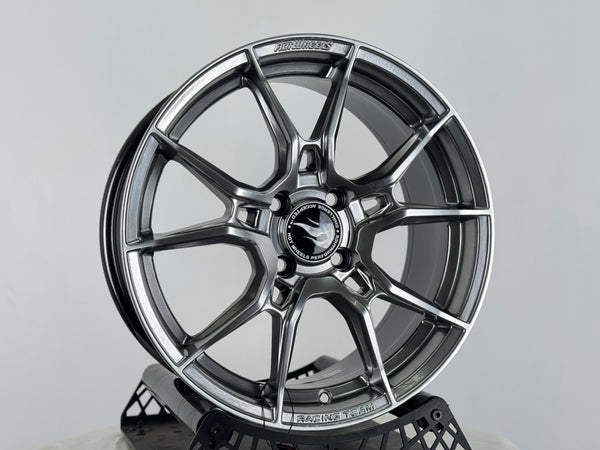 New 16X7 ET40 Hotwheels HW02 Rim (4 wheel) Hyper Black 4X100