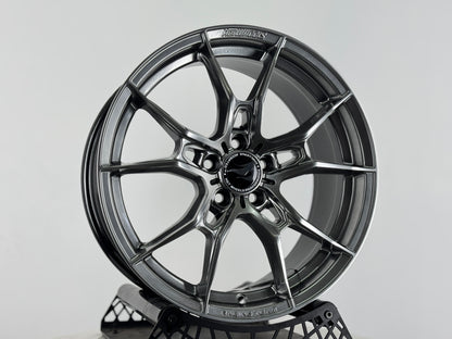 New 17X7.5 ET40 Hotwheels HW02 Rim (4 wheel) Hyper Black 5X100