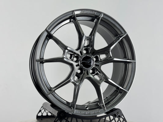 New 17X7.5 ET40 Hotwheels HW02 Rim (4 wheel) Hyper Black 5X100