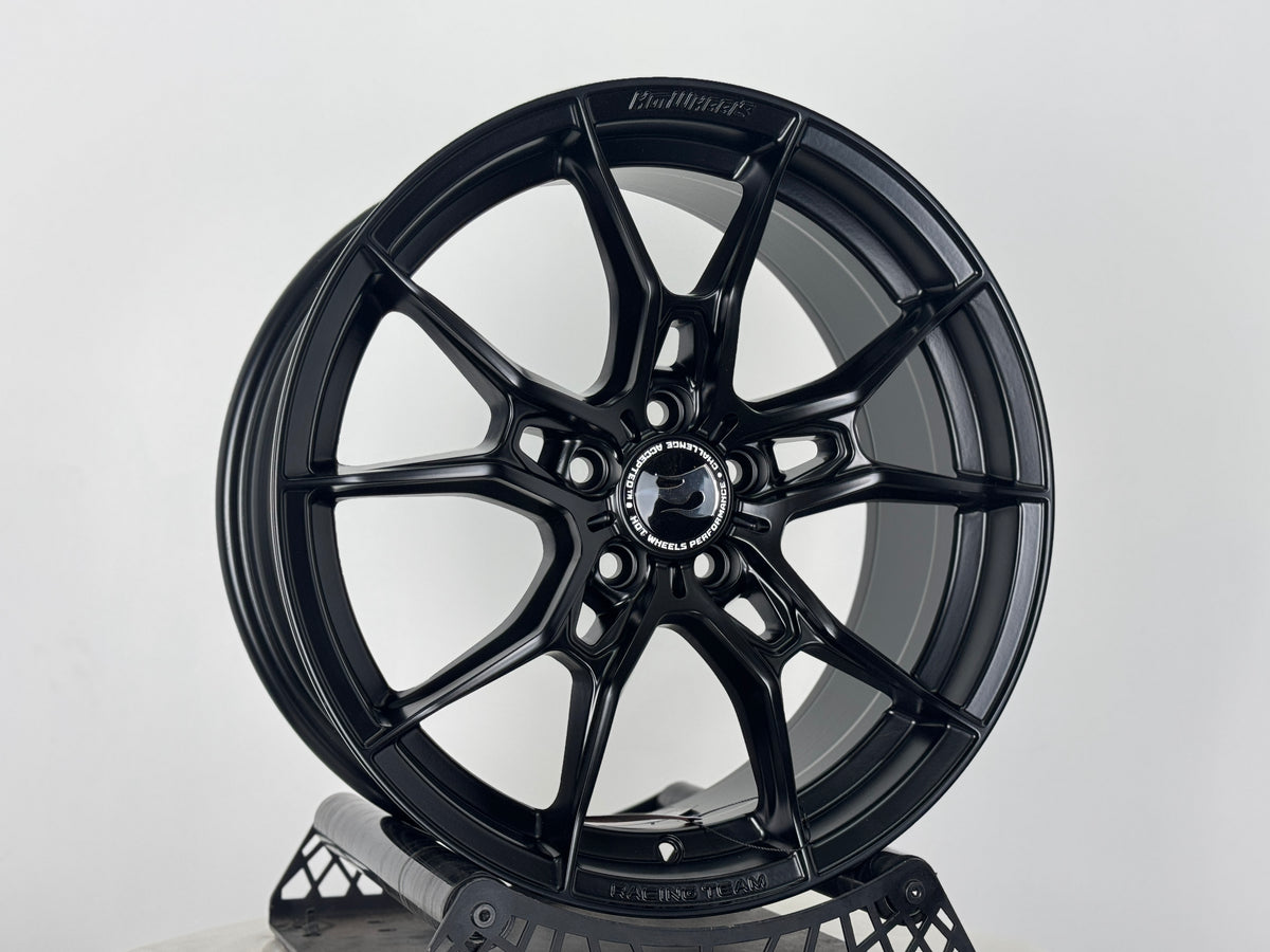 New 17X7.5 ET40 Hotwheels HW02 Rim (4 wheel) Matt Black 5X100