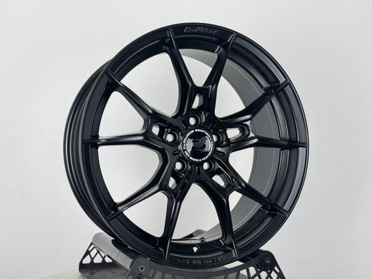 New 17X7.5 ET40 Hotwheels HW02 Rim (4 wheel) Matt Black 5X100