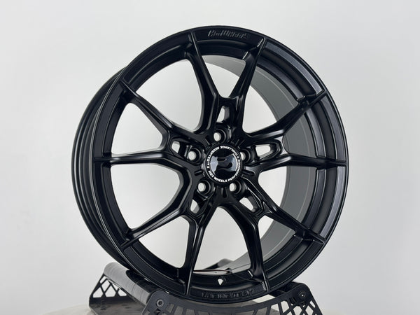 New 17X7.5 ET40 Hotwheels HW02 Rim (4 wheel) Matt Black 5X100