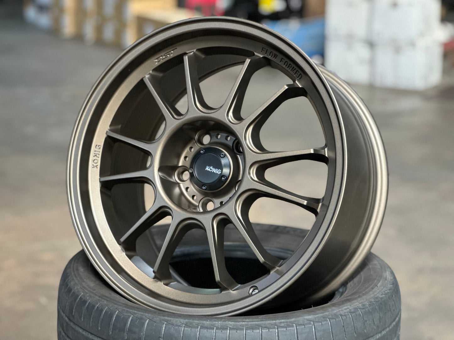 New 17X9 ET40 Konig Hypergram Rim (4 wheel) Matt Bronze 5X114.3