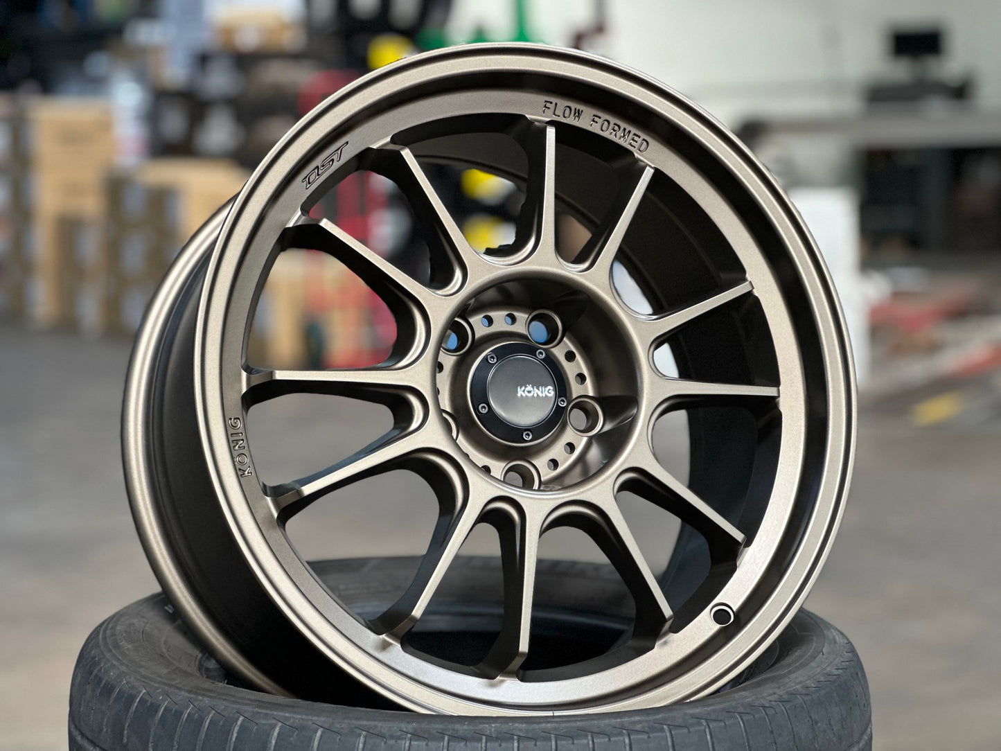 New 17X9 ET40 Konig Hypergram Rim (4 wheel) Matt Bronze 5X114.3