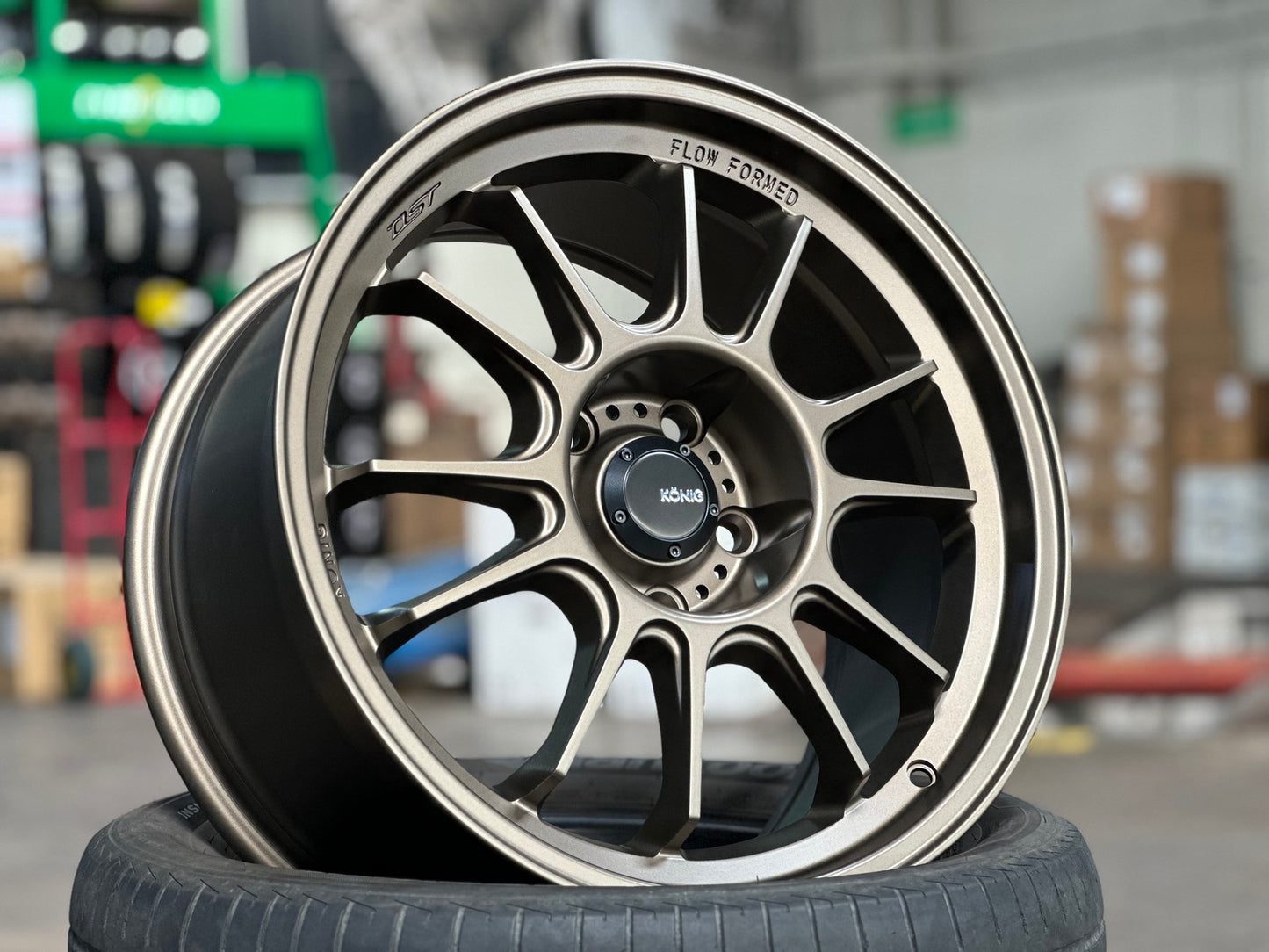 New 17X9 ET40 Konig Hypergram Rim (4 wheel) Matt Bronze 5X114.3