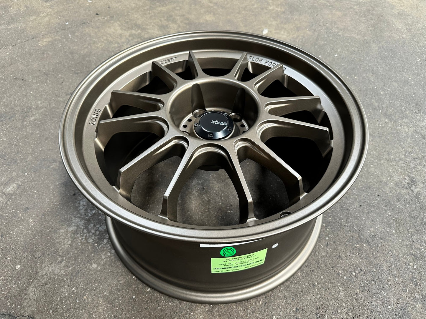 New 17X9 ET40 Konig Hypergram Rim (4 wheel) Matt Bronze 5X114.3