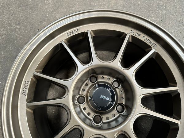 New 17X9 ET40 Konig Hypergram Rim (4 wheel) Matt Bronze 5X114.3