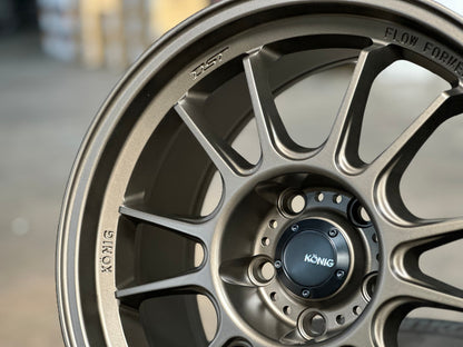 New 17X9 ET40 Konig Hypergram Rim (4 wheel) Matt Bronze 5X114.3