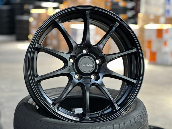 New 17X7.5 ET40 Lenso J1A Rim (4 wheel) Matt Black 5X114.3