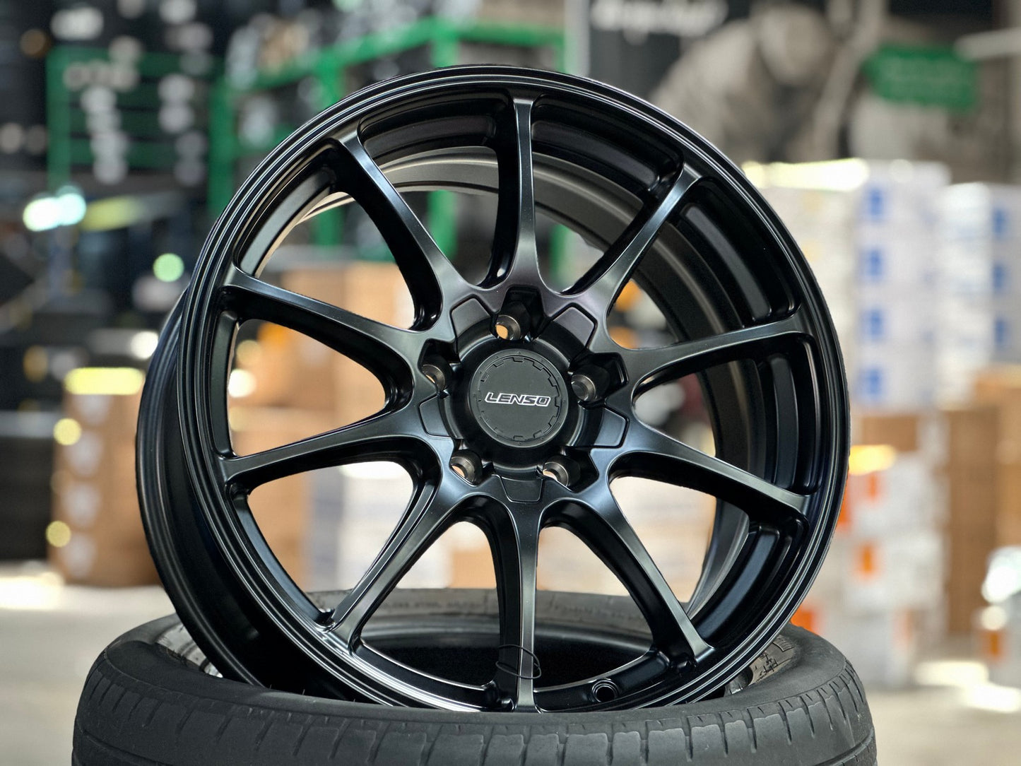 New 17X7.5 ET40 Lenso J1A Rim (4 wheel) Matt Black 5X114.3