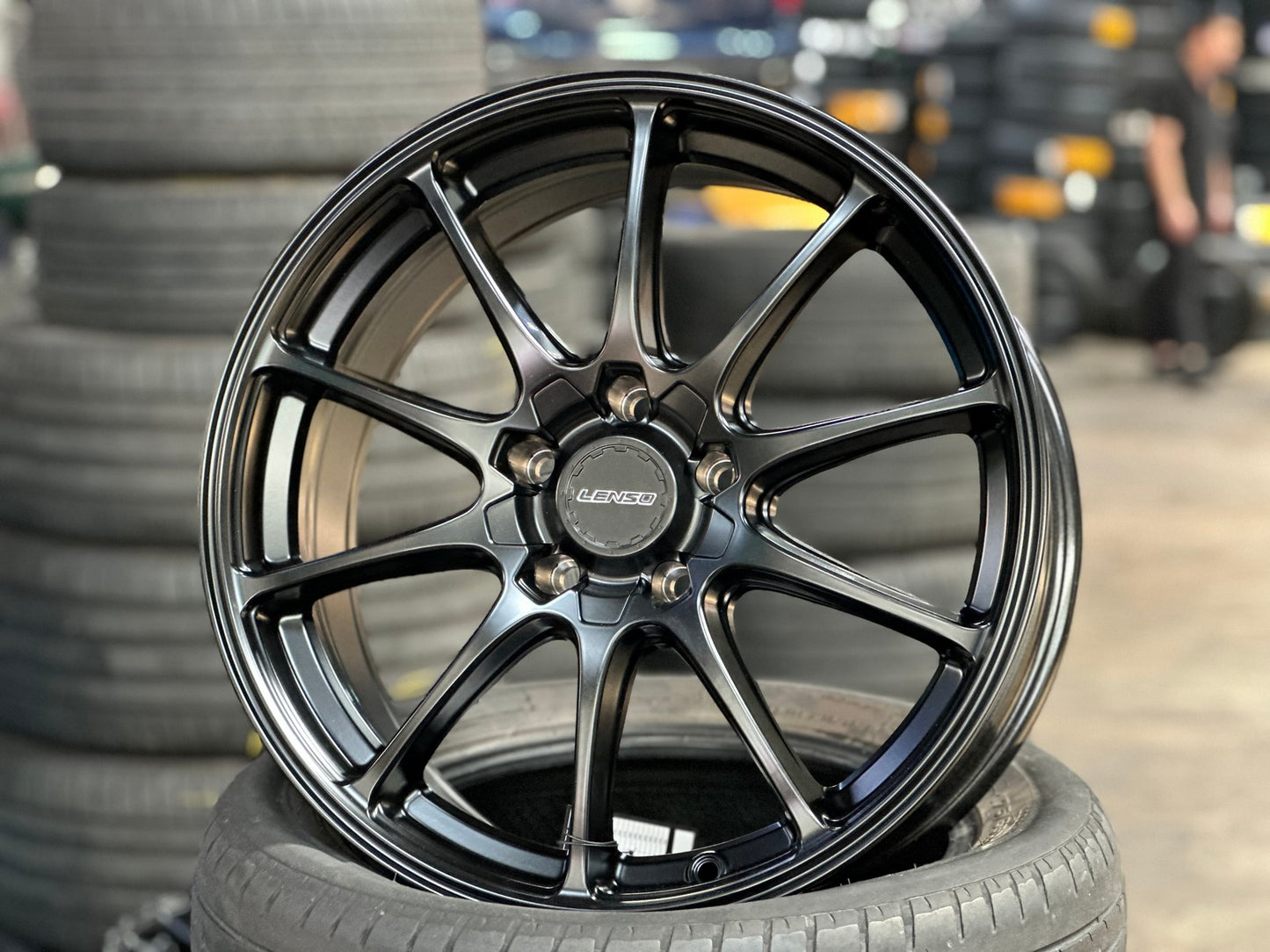 New 18X8 ET40 Lenso J1A Rim (4 wheel) Matt Black 5X114.3
