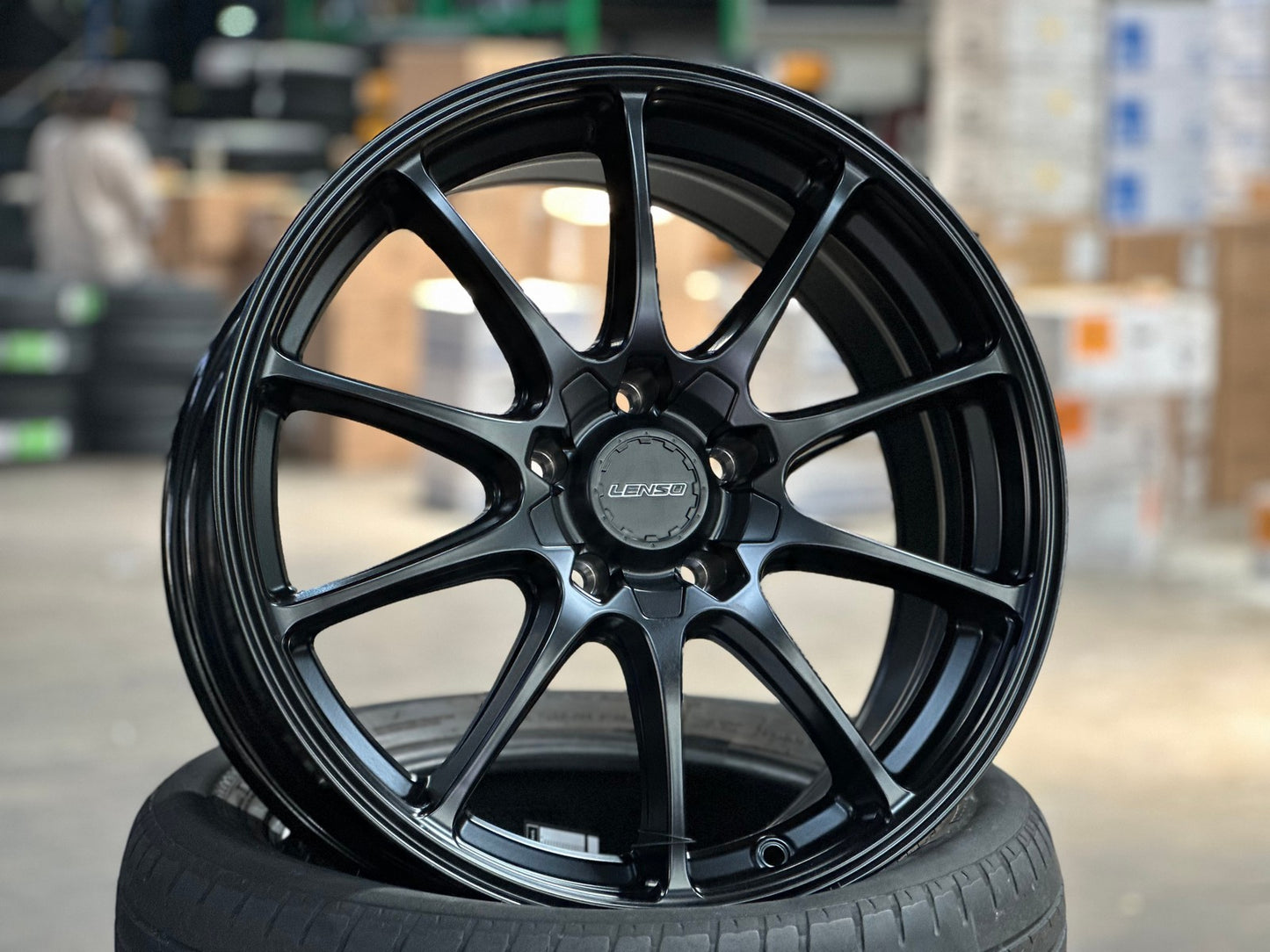 New 18X8 ET40 Lenso J1A Rim (4 wheel) Matt Black 5X114.3