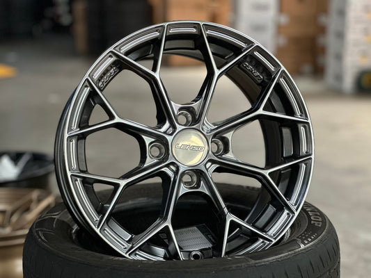 New 15X7 ET35 Lenso J1B Rim (4 wheel) Hyper Black 4X100