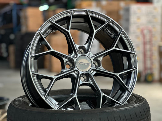 New 15X7 ET35 Lenso J1B Rim (4 wheel) Hyper Black 4X100