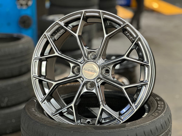 New 15X7 ET35 Lenso J1B Rim (4 wheel) Hyper Black 4X100