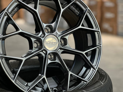 New 15X7 ET35 Lenso J1B Rim (4 wheel) Hyper Black 4X100