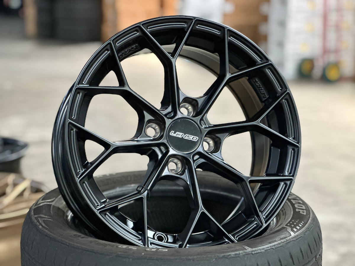 New 15X7 ET35 Lenso J1B Rim (4 wheel) Matt Black 4X100