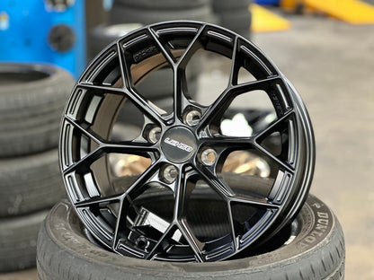 New 15X7 ET35 Lenso J1B Rim (4 wheel) Matt Black 4X100