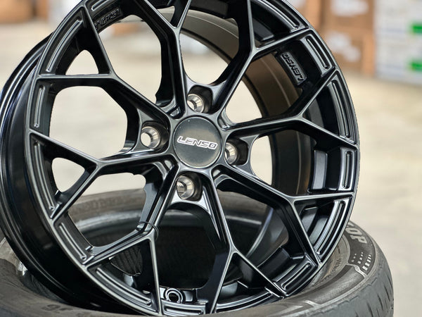 New 15X7 ET35 Lenso J1B Rim (4 wheel) Matt Black 4X100