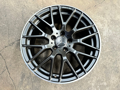 New 18X8.5 ET45 Mercedes Deisgn AMG A45 Rim (4 wheel) Matt Black 5X112