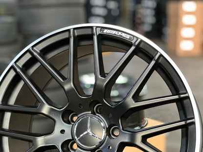 New 18X8.5 ET45 Mercedes Deisgn AMG A45 Rim (4 wheel) Matt Black 5X112