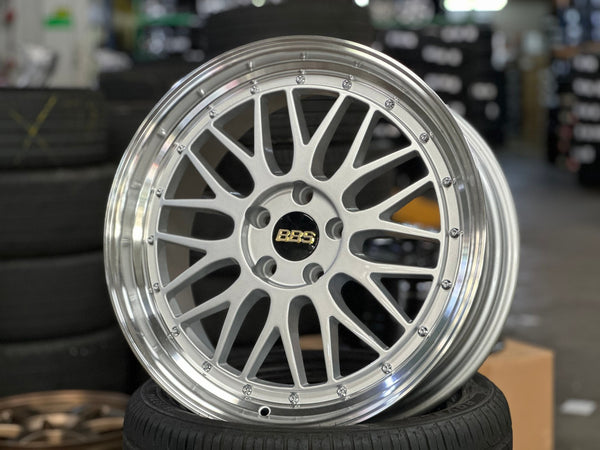 New 19X8.5 ET38 BBS LM Design Rim (4 wheel) Gloss Silver 5X112