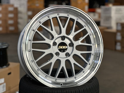 New 19X8.5 ET38 BBS LM Design Rim (4 wheel) Gloss Silver 5X114.3