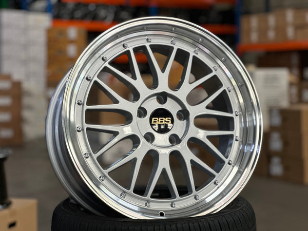 New 19X8.5 ET38 BBS LM Design Rim (4 wheel) Gloss Silver 5X112