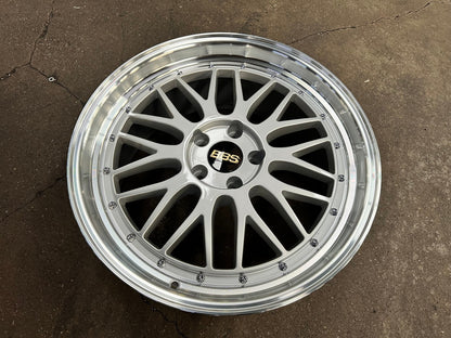 New 19X8.5 ET38 BBS LM Design Rim (4 wheel) Gloss Silver 5X112