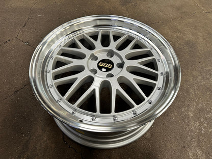 New 19X8.5 ET38 BBS LM Design Rim (4 wheel) Gloss Silver 5X114.3