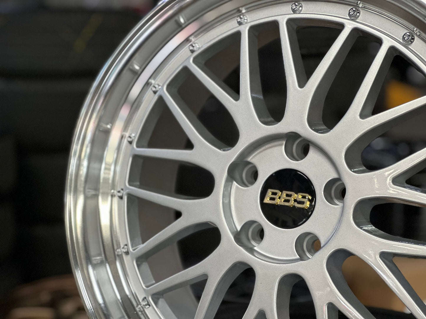 New 19X8.5 ET38 BBS LM Design Rim (4 wheel) Gloss Silver 5X114.3