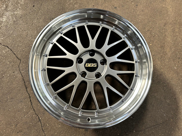 New 19X8.5 ET38 BBS LM Design Rim (4 wheel) Hyper Black 5X114.3