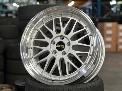 New 19X9.5 ET35 BBS LM Design Rim (4 wheel) Gloss Silver 5X112