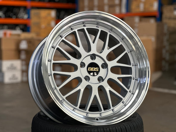 New 19X9.5 ET35 BBS LM Design Rim (4 wheel) Gloss Silver 5X112