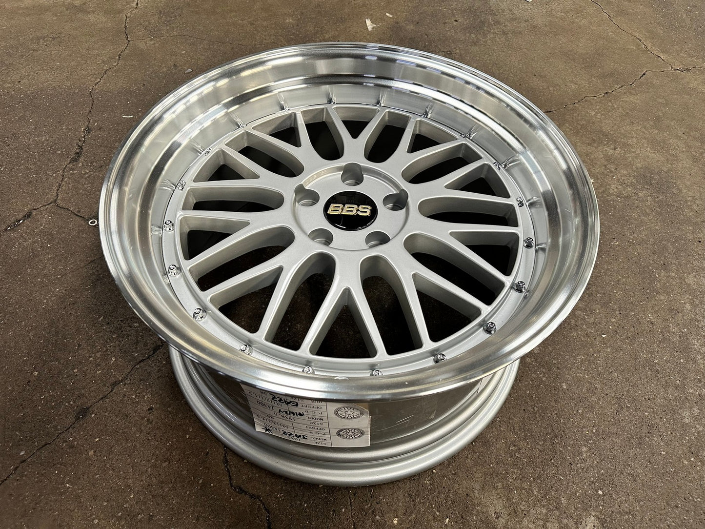 New 19X9.5 ET35 BBS LM Design Rim (4 wheel) Gloss Silver 5X112