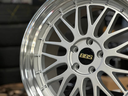 New 19X9.5 ET35 BBS LM Design Rim (4 wheel) Gloss Silver 5X114.3
