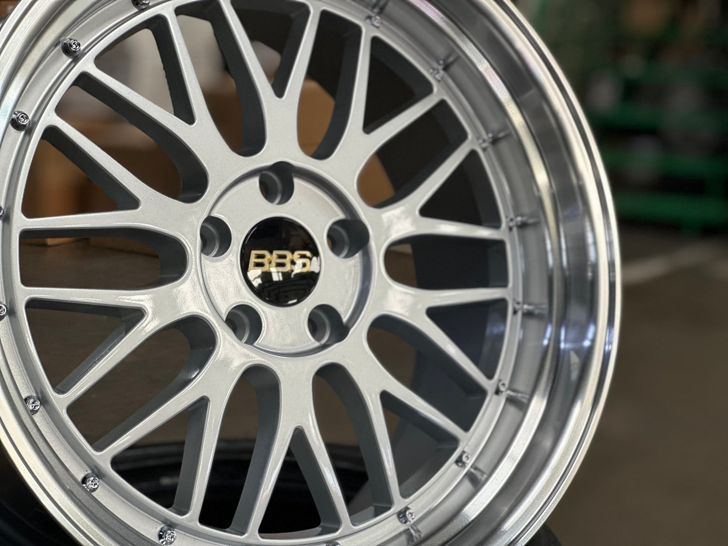 New 19X9.5 ET35 BBS LM Design Rim (4 wheel) Gloss Silver 5X114.3