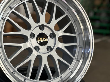 New 19X9.5 ET35 BBS LM Design Rim (4 wheel) Gloss Silver 5X114.3