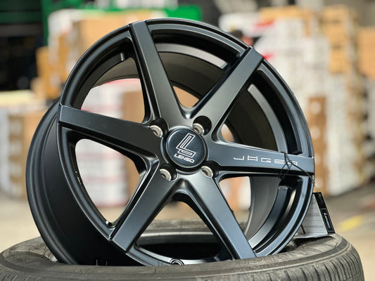 New 15X7 ET35 Lenso Jager Craft Rim (4 wheel) Matt Black 4X100