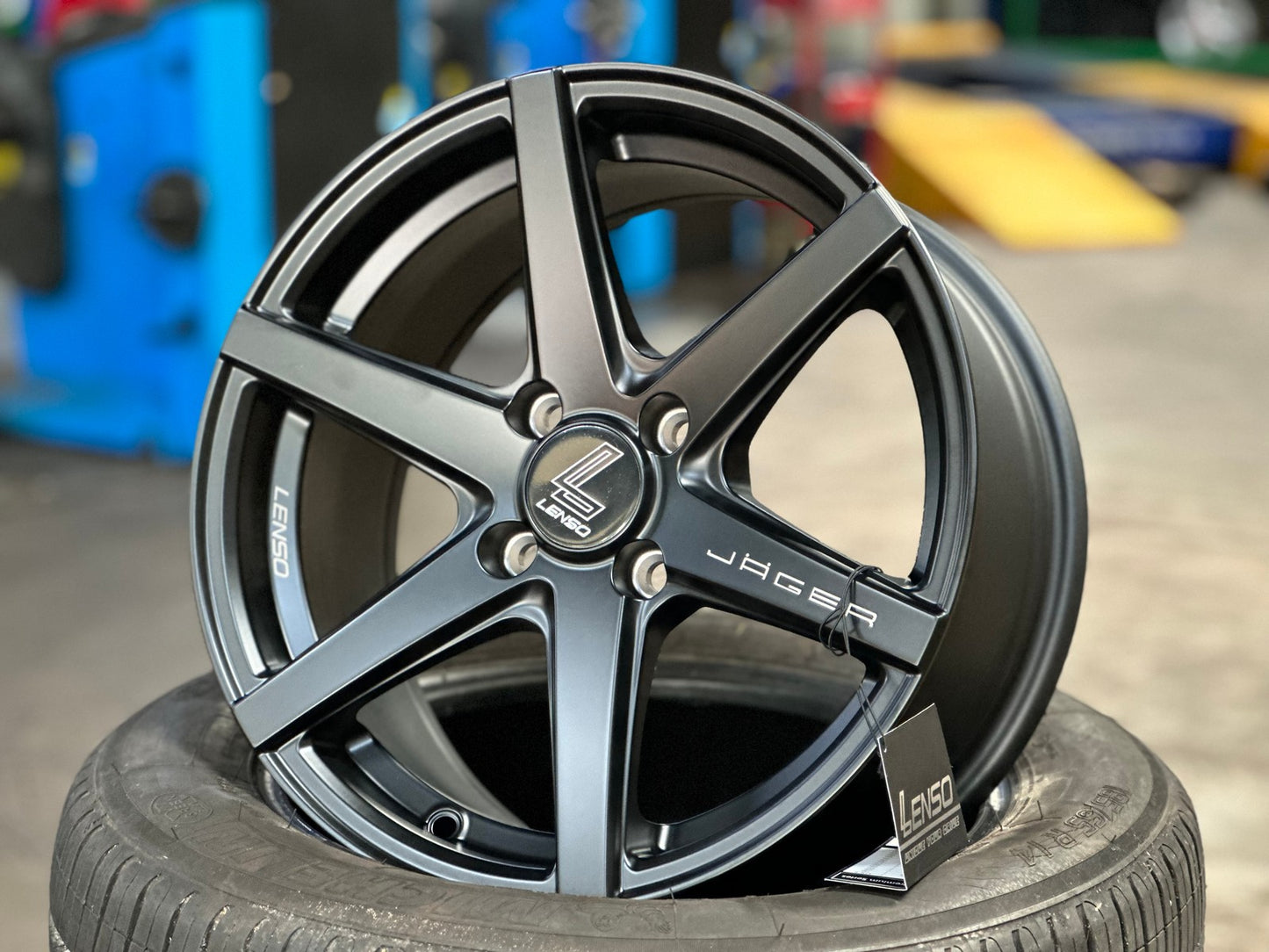 New 15X7 ET35 Lenso Jager Craft Rim (4 wheel) Matt Black 4X100