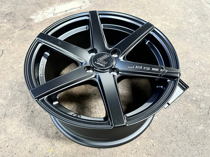 New 15X7 ET35 Lenso Jager Craft Rim (4 wheel) Matt Black 4X100