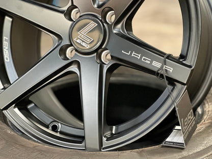 New 15X7 ET35 Lenso Jager Craft Rim (4 wheel) Matt Black 4X100