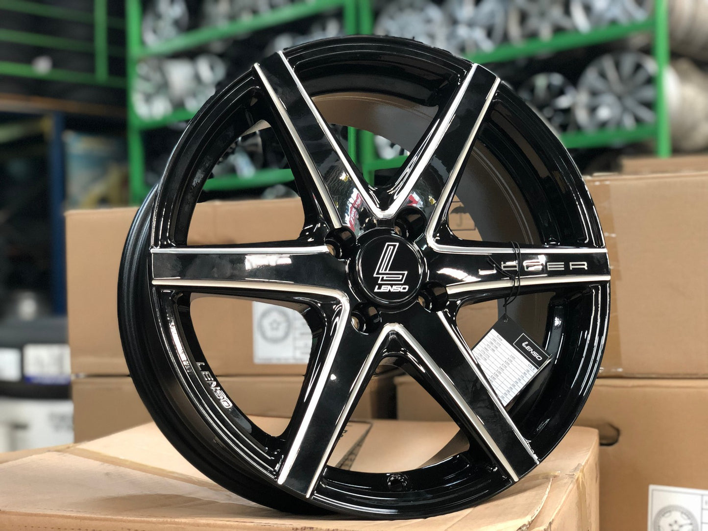 New 16X7 ET35 Lenso Jager Craft Rim (4 wheel) Gloss Black 4X100